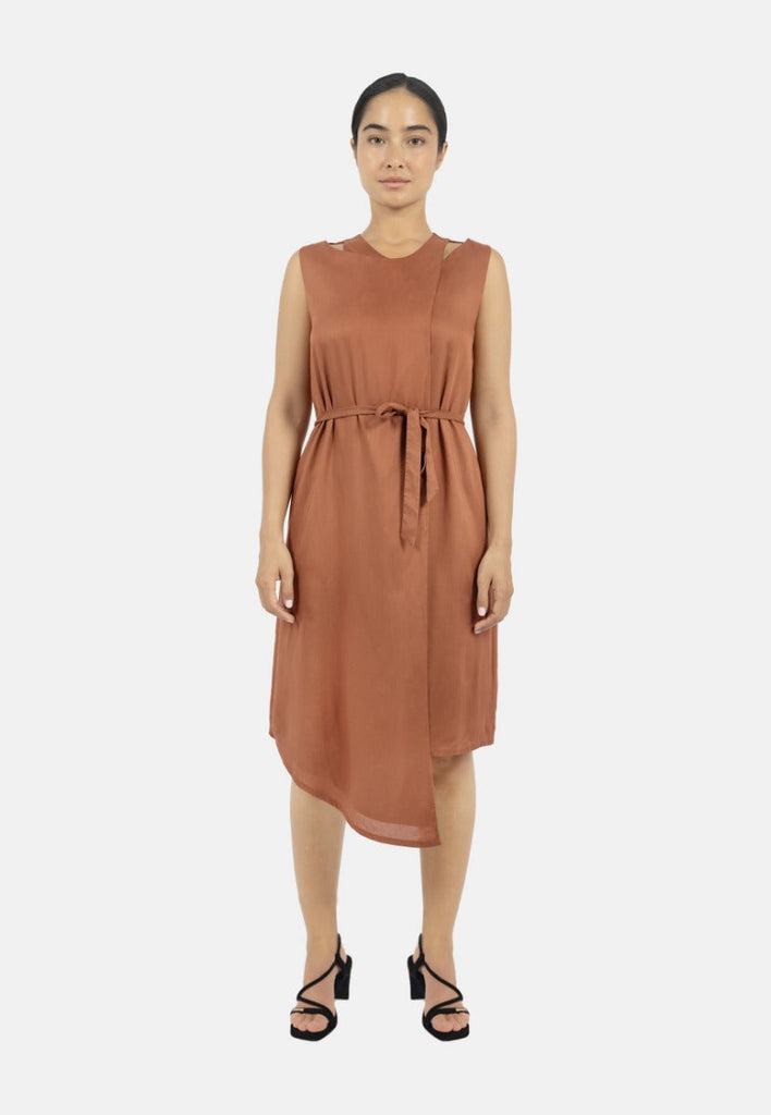 Sustainable womenswear - ethical clothing - asymetric dress
