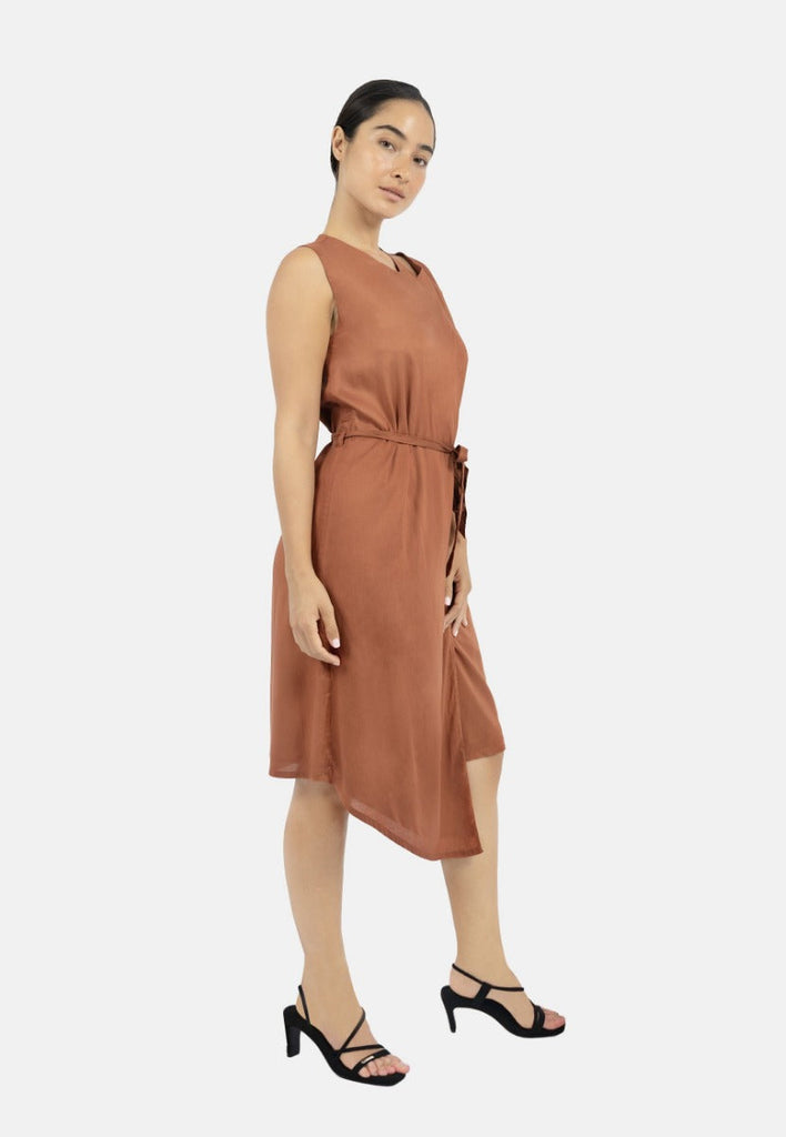 Sustainable womenswear - ethical clothing - asymmetric dress