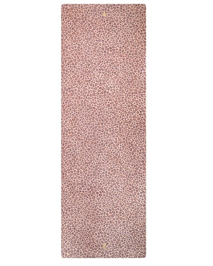 leopard yoga mat - beautiful printed yoga mat - natural rubber yoga mat