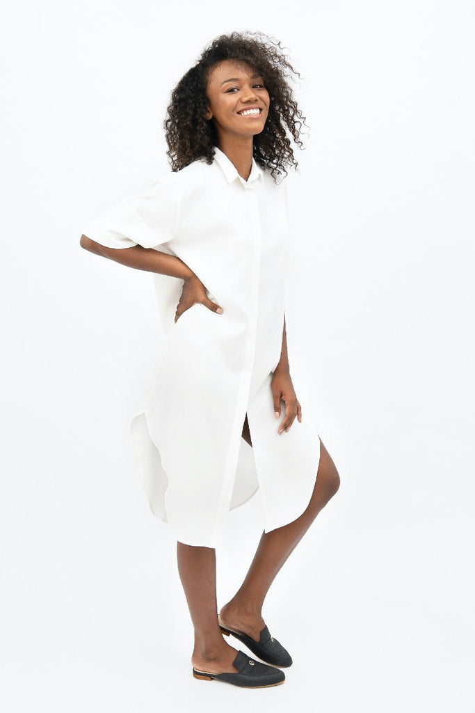 white shirt dress - Sustainable Women's Dresses