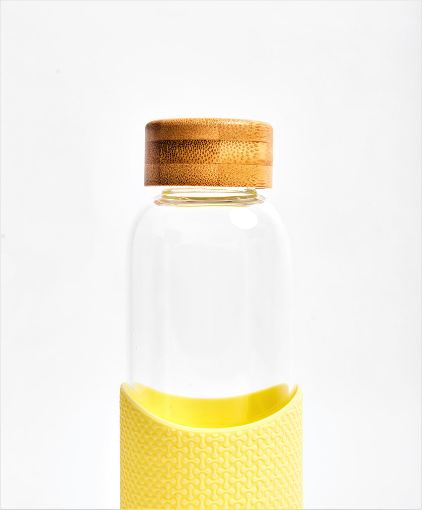 yellow reusable water bottle