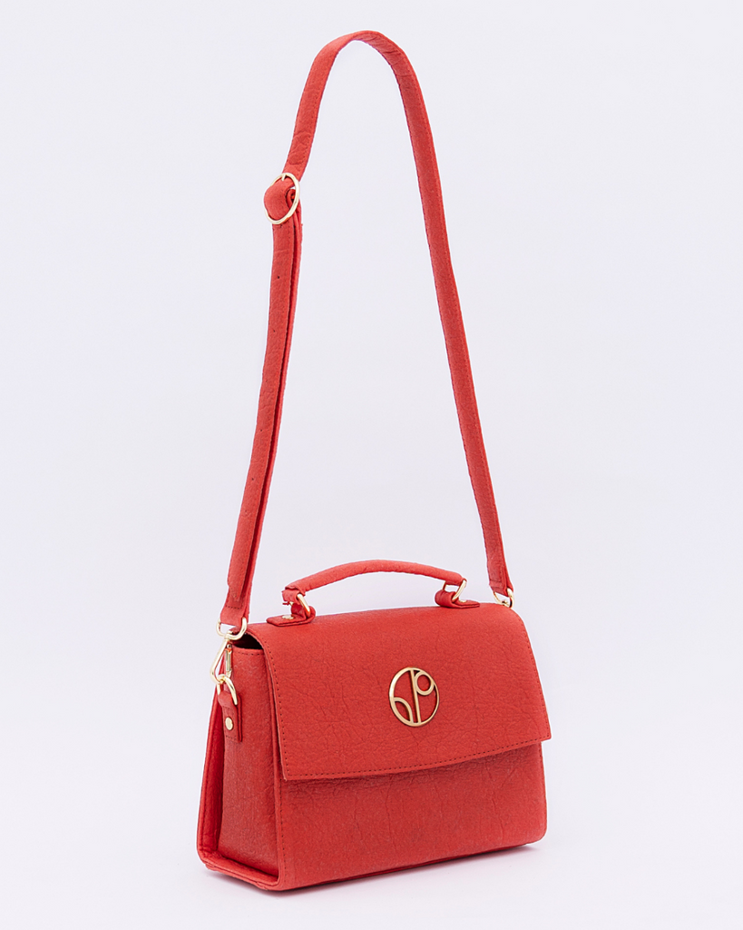 vegan red handbag Red Luxury Handbag from The Positive Company Sustainable Marketplace. Made with ethical materials by Scandinavian Luxury Brand 1 People