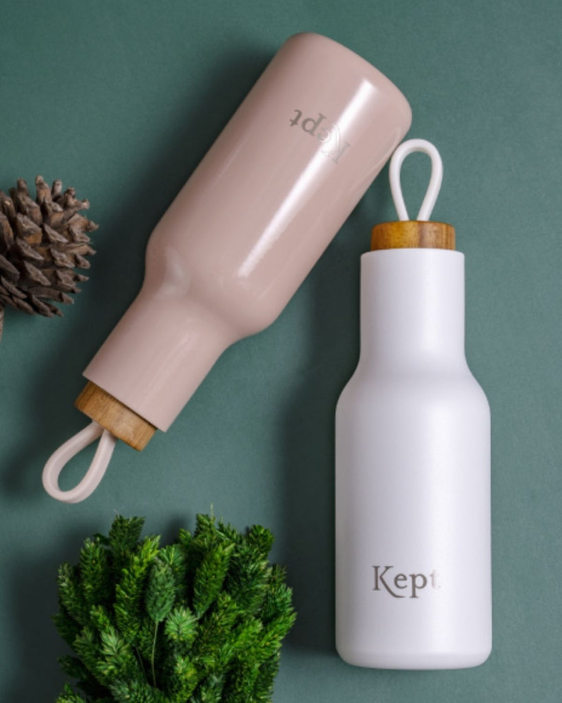 White Water Bottle - Zero Waste Shop - Reusable Stainless Steel Water Bottle from Eco Friendly UK Brand