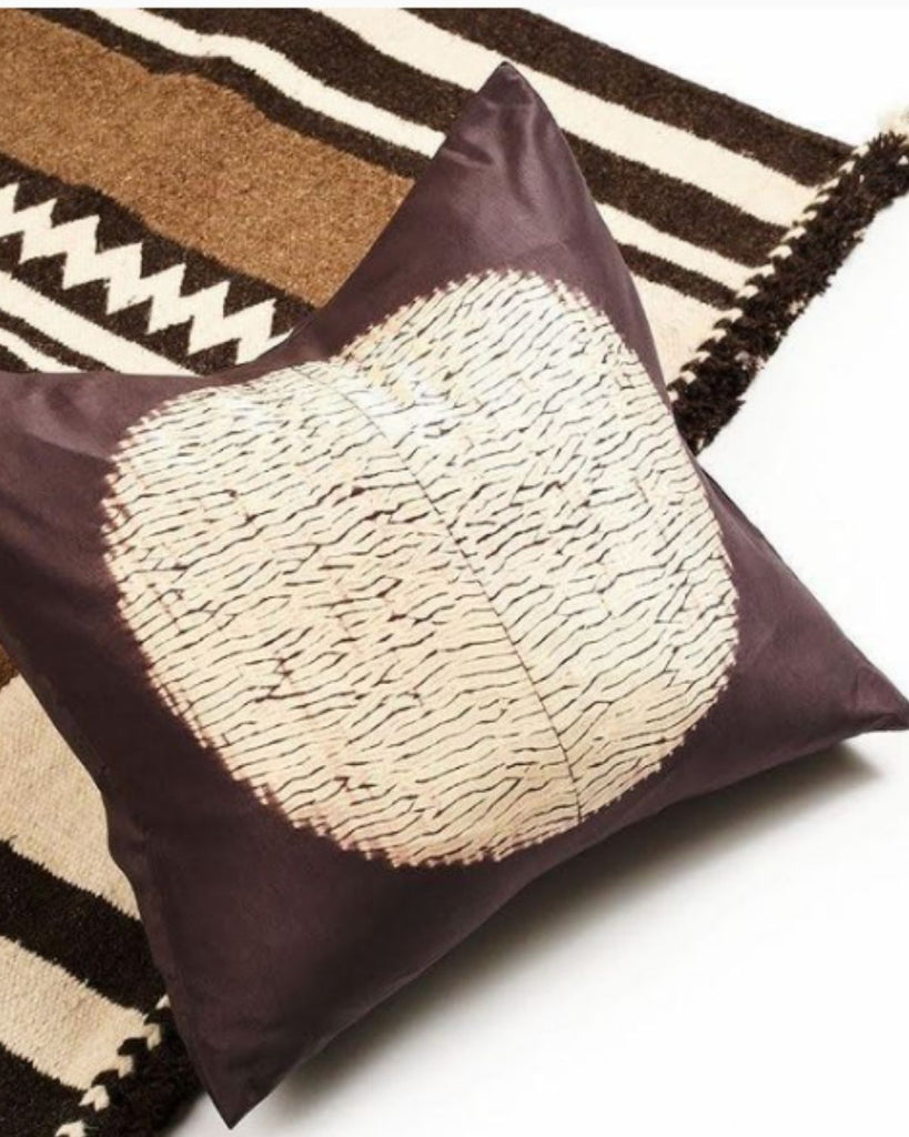 luxury silk cushions - printed handmade 100% silk sustainable luxury interior pillow