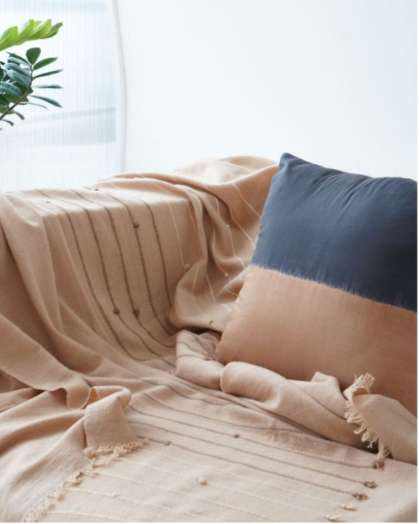 Luxury Interiors - Silk Block Printed Cushion best Interior design from Ethical Brand
