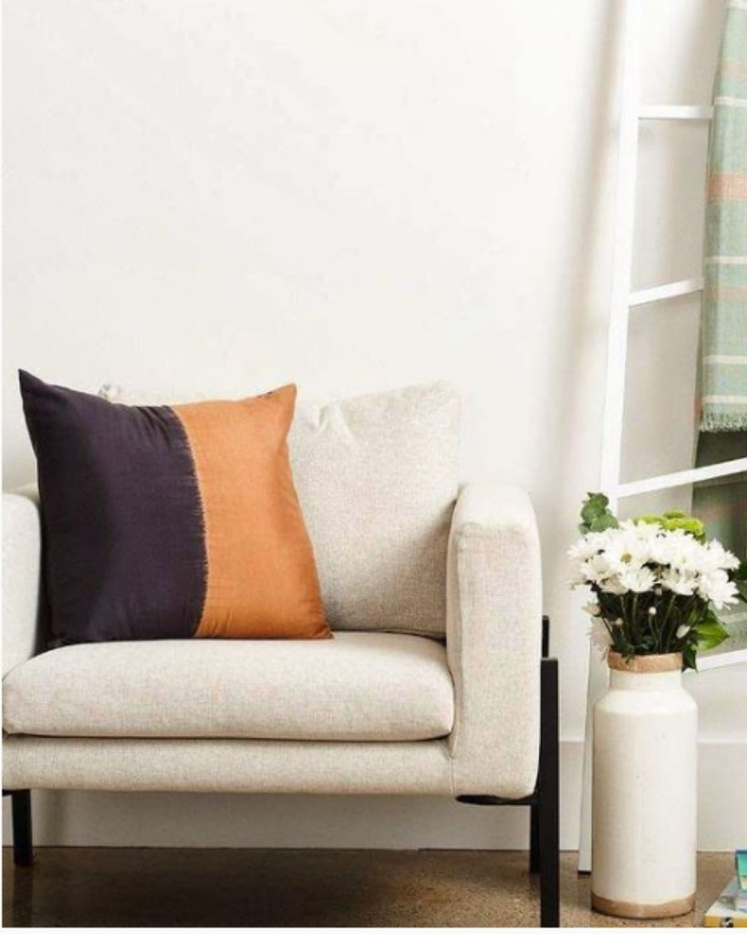 Luxury Interiors - Silk Block Printed Cushion best Interior design from Ethical Brand