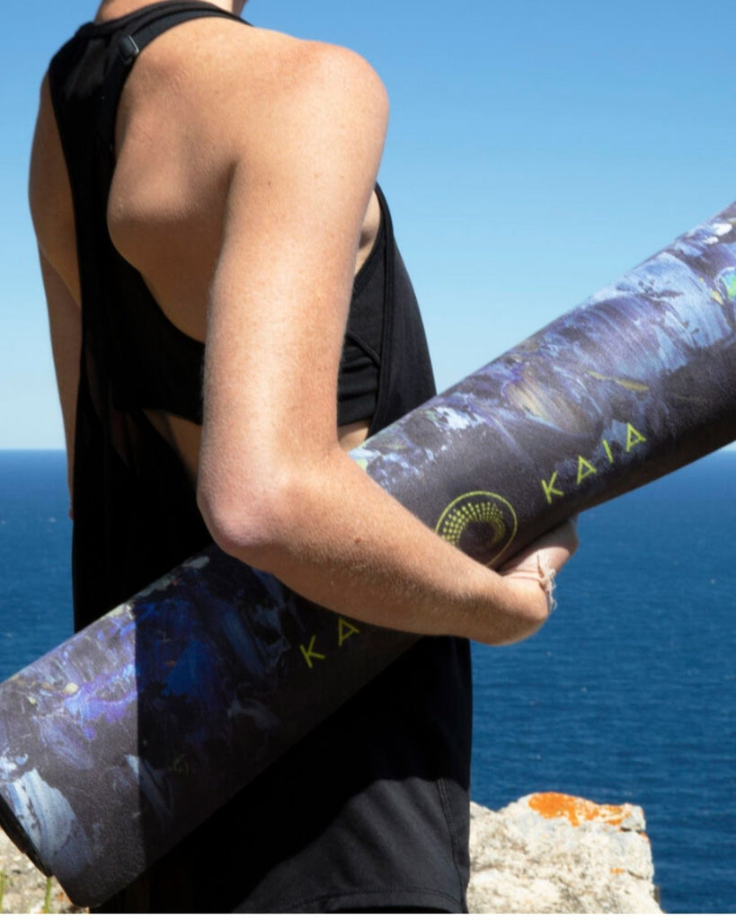 Luxury Non Slip Yoga Mat - sustainable yoga mat - natural rubber eco yoga mat