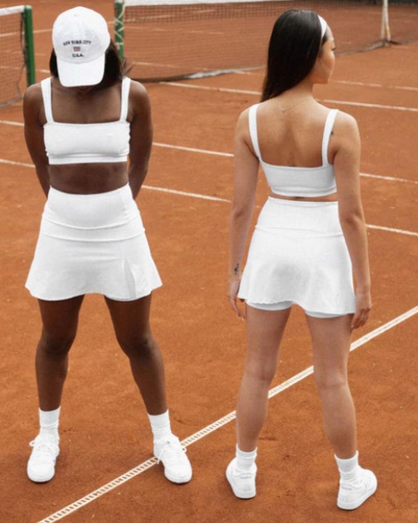 White Tennis Bralette - luxury tennis clothing