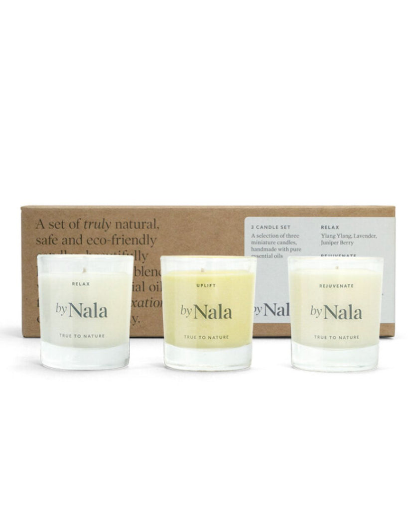 luxury Natural Candles gift set by Nala - aromatherapy candles