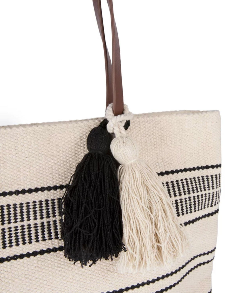 black and white tote - ethical handbags