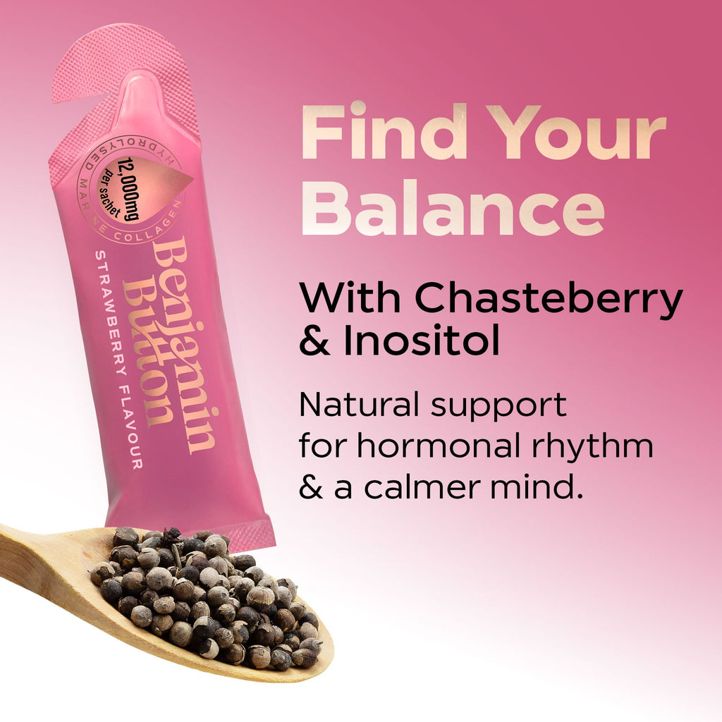 Perimenopause Collagen - b est collagen for women with strawberry flavour made marine collagen