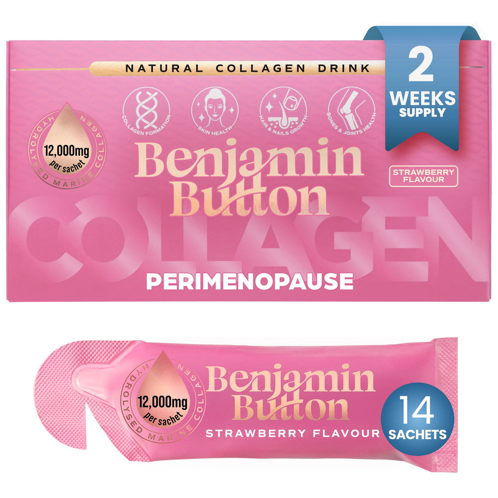 Perimenopause Collagen - b est collagen for women with strawberry flavour made marine collagen