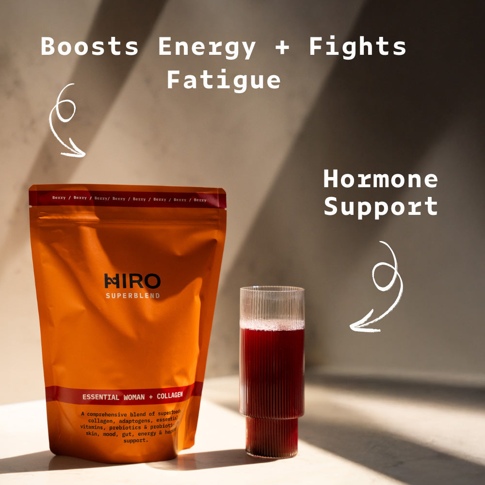 Daily Superblend Designed for Female Health. Hiro Mix balances hormones & supports the female cycle, reduces bloating, inflammation, & supports gut health