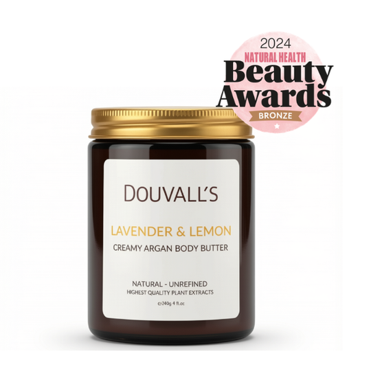 Organic Creamy Argan Body Butter Lavender and Lemon 240ml
