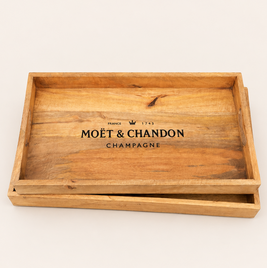 Moët & Chandon Wooden Serving Tray Set