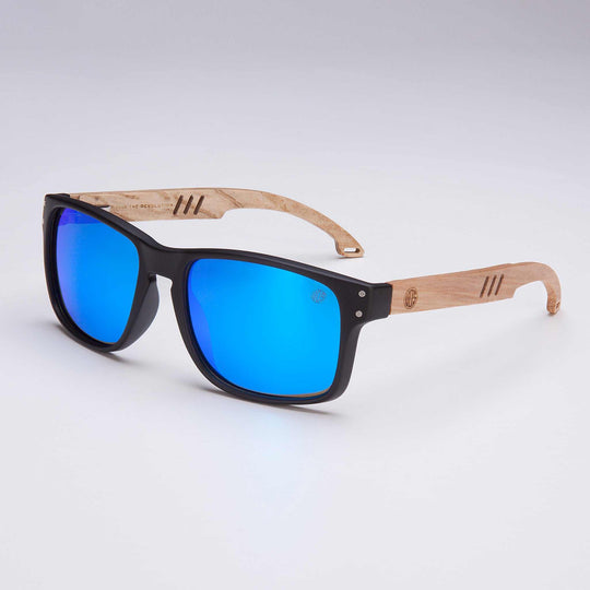 Bells Beach – Mens Polarised Sunglasses with Real Wood Arms