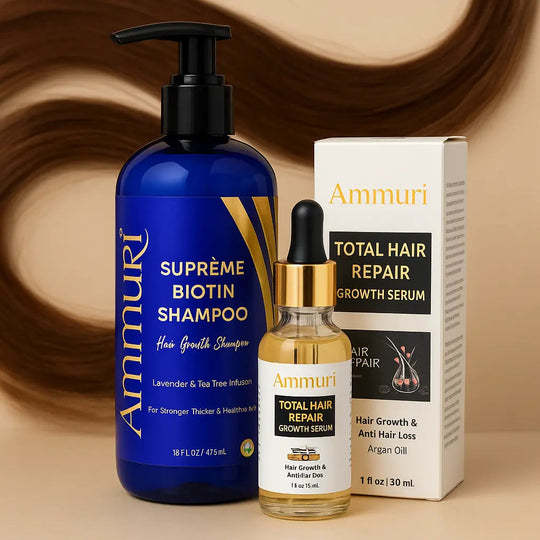 Biotin Shampoo & Hair Serum Set for Thinning-Looking Hair | Ammuri