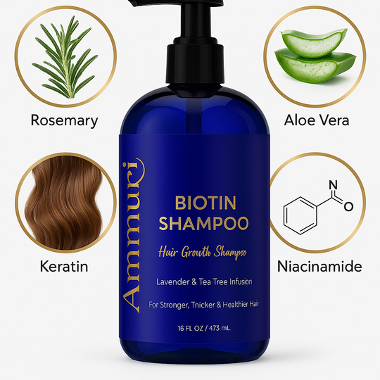 Ammuri Biotin & Caffeine Shampoo — Set of 2 x 473ml | Fuller-Looking Hair