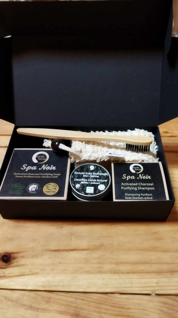 Organic Certified Spa Noir - Solid Soap with activated charcoal - 90g - Earthsenseorganics