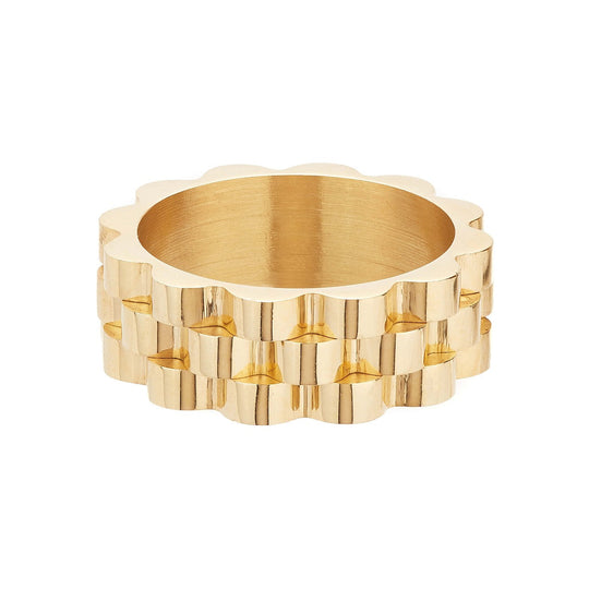 Watch Strap Gold Ring