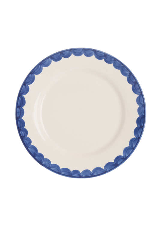 Blue Scallop Dinner Plate