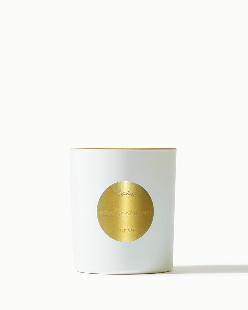 luxury white candle with gold