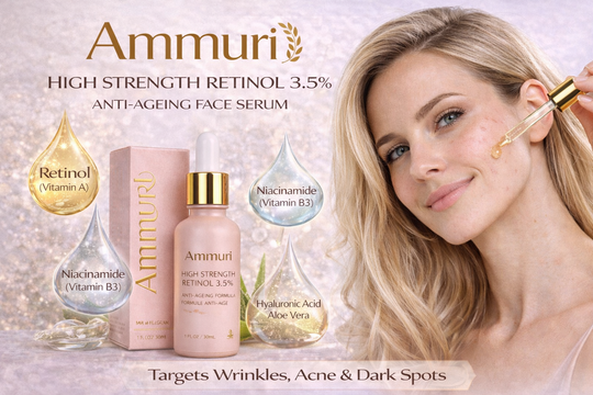 Ammuri Retinol 3.5% Face Serum 30ml | Fine Lines, Texture & Renewal