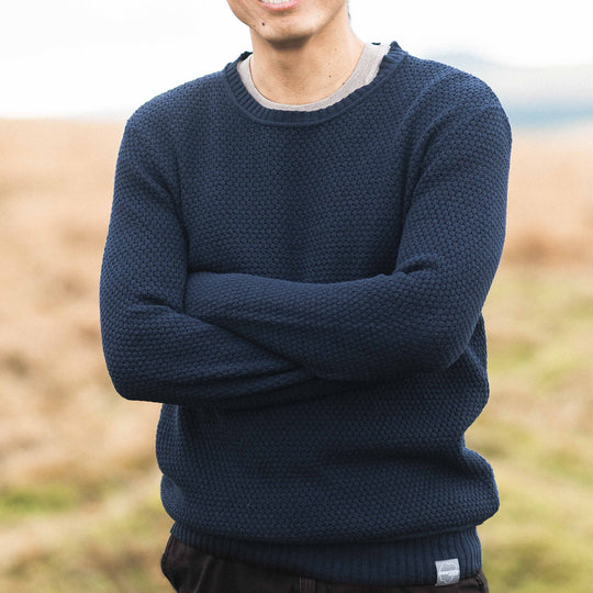 Millbay Knitted Sweatshirt - Navy