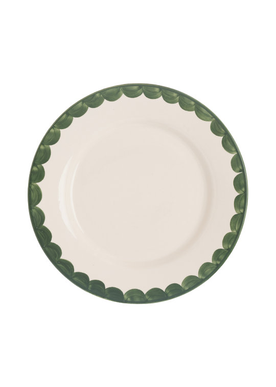 Green Scallop Dinner Plate