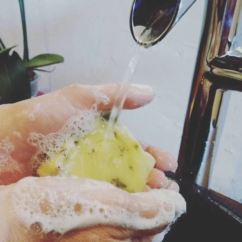 Organic Certified Balancing Solid Shampoo - Lemon & Lime - Normal & all Hair Types 60g - Earthsenseorganics