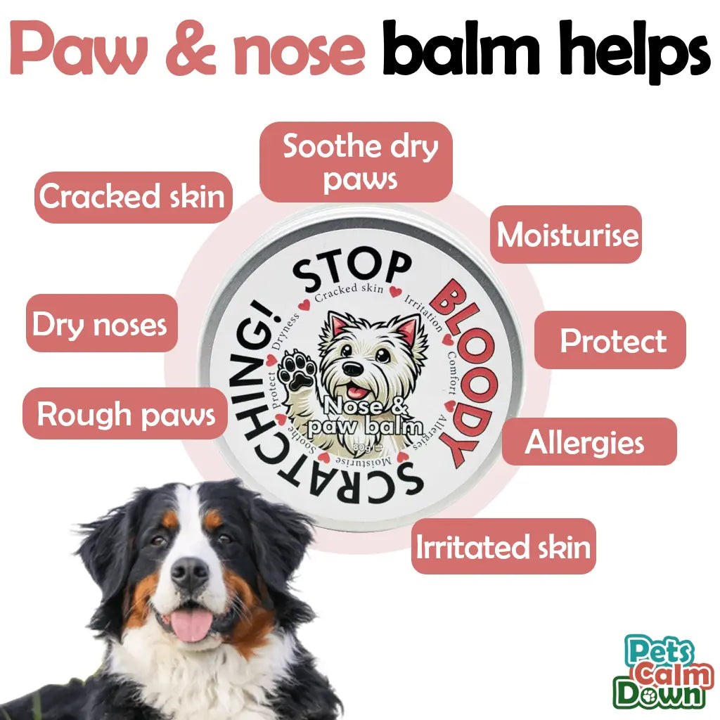 Paw Nose Balm for Dogs.
100% Natural Anti-Inflammatory Moisturiser beeswax for Paws