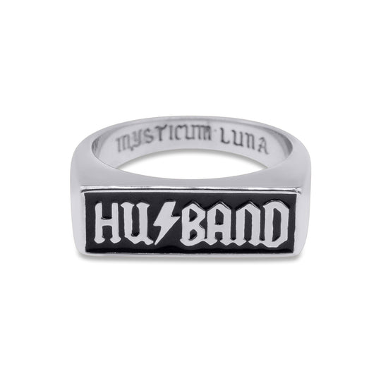 Husband Enamel Signet Ring