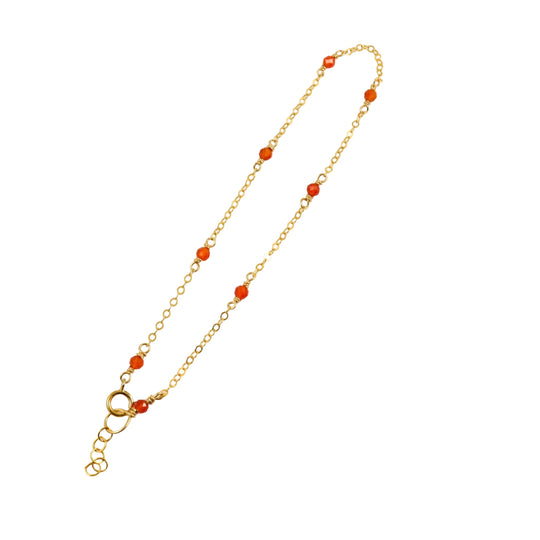Carnelian Gold Bracelet