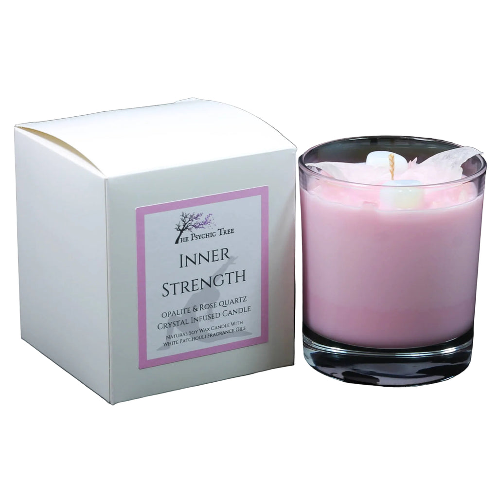 pink reiki infused candle