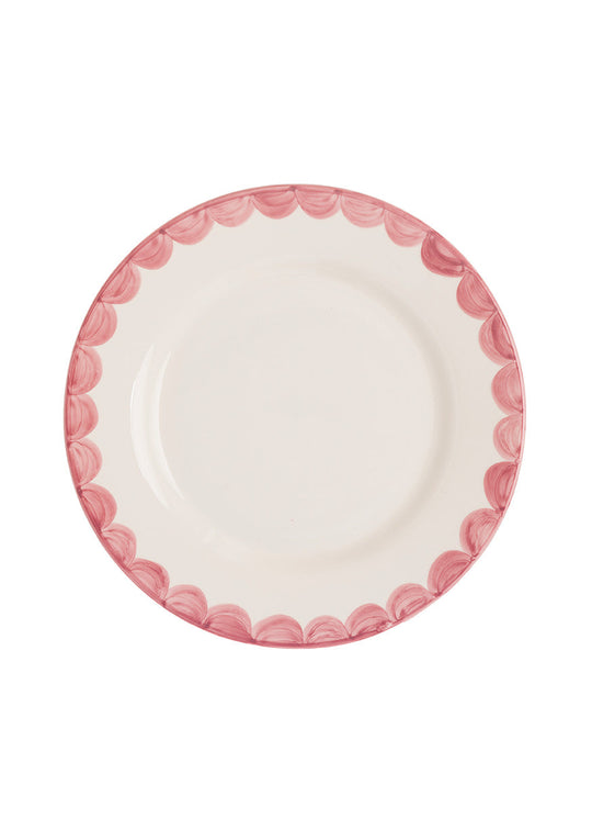 Pink Scallop Dinner Plate