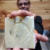 Organic Certified Solid Soap - Patchouli with Hibiscus Flowers 90g - Earthsenseorganics