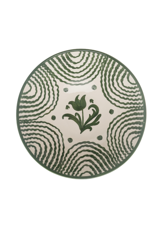 Flor Very Large Green Serving Bowl