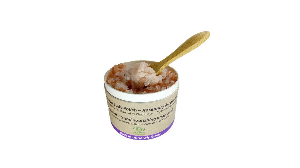 Organic Certified Body Polish Exfoliant - Lavender & Rosemary 200ml - Earthsenseorganics