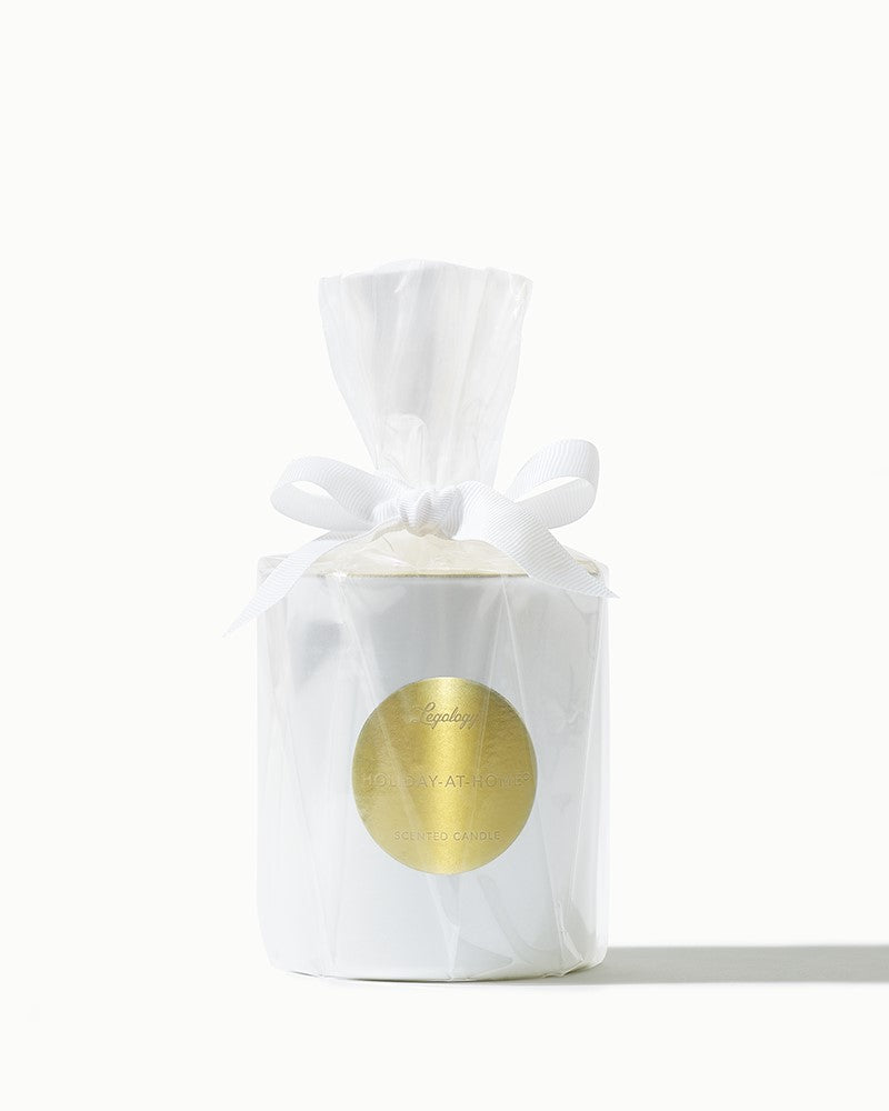 luxury white candle with gold