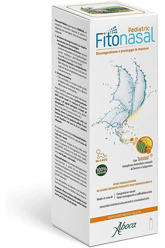 Fitonasal Pediatric Spray Nebulizzatore 125ml – Aboca Fitonasal Pediatric Decongestant Nasal Spray 125ml