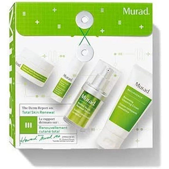 Murad The Derm Report Total Skin Renewal Set 60ml Cleansing Cream + 15ml Serum + 5ml Eye Serum + 15ml Night Cream
