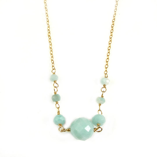 Amazonite Gold Necklace
