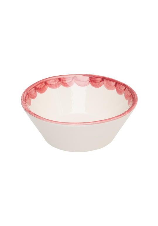 Pink Scallop Bowl