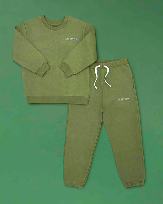 Organic Cotton Tracksuit - Forest Green