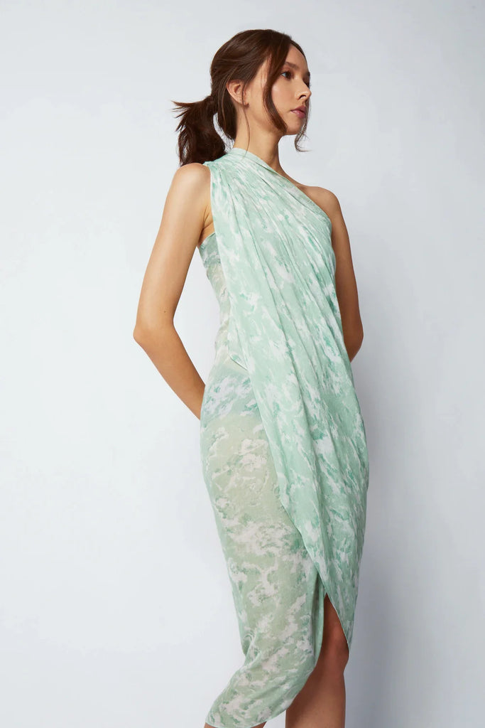 luxury beachwear - green sarong