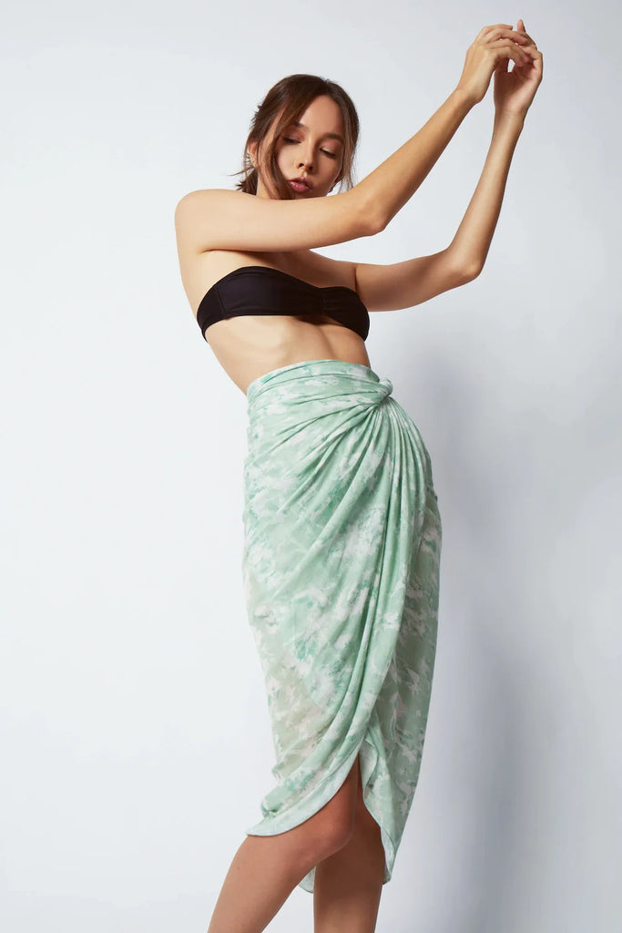 luxury beachwear - green sarong