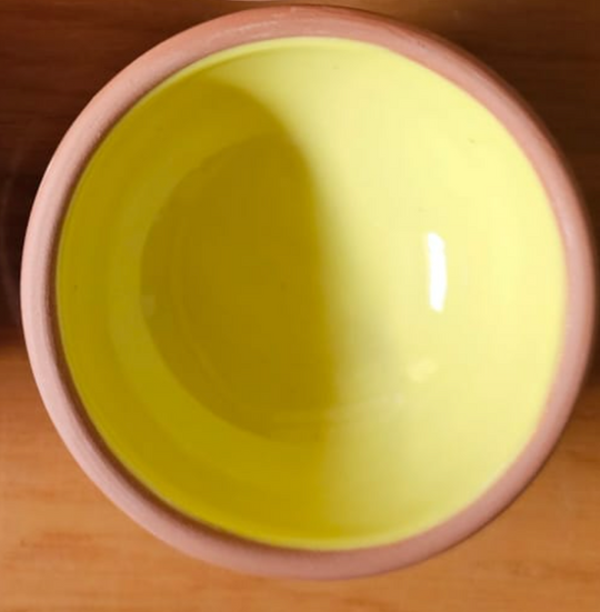 Handmade Ceramic Bowl Moroccan Lemon Yellow 8cm