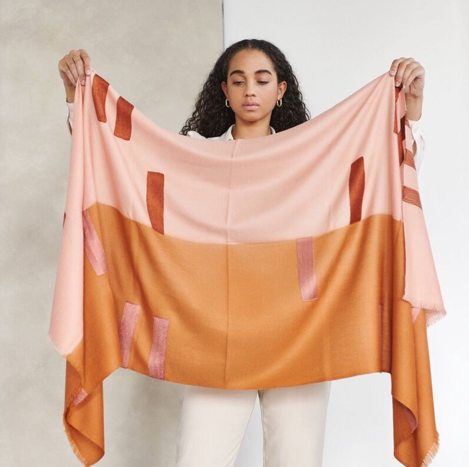 Women Silk scarves and accessories Peach Silk Scarf – The