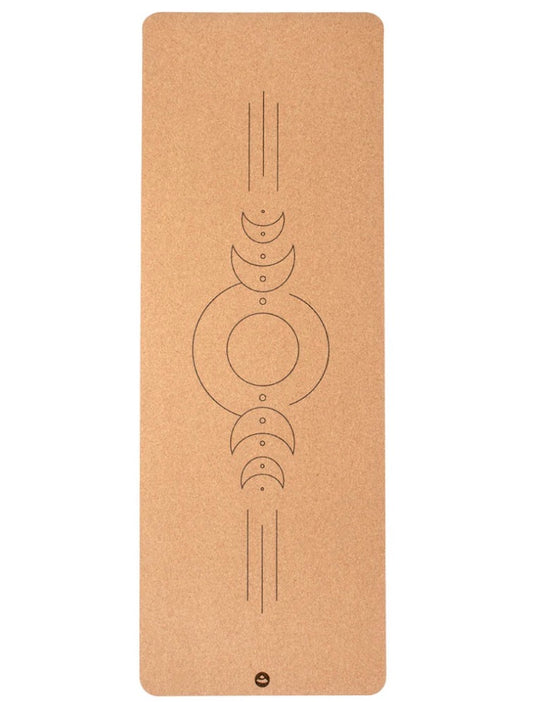 Cork Yoga Mat - Luna Align design 4mm