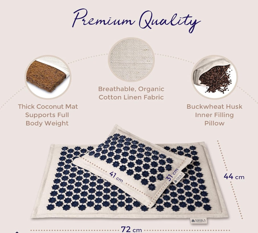 Acupressure mat and pilow gift set - best eco friendly gifts - meditation gifts  - holistic gifts 